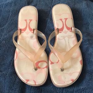 Coach Optic Kitten Heel Flip Flop 7.5